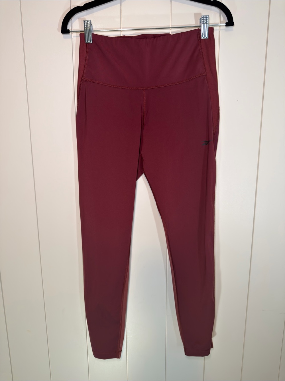 Reebok Maroon High-Waist Athletic Leggings
